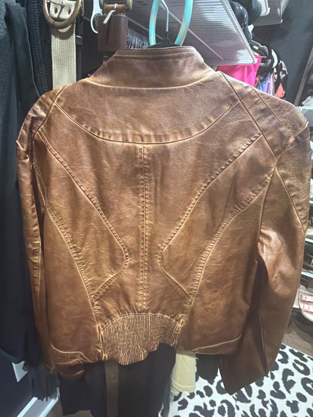 BKE Faux Leather Moto Jacket - Picture 4 of 6